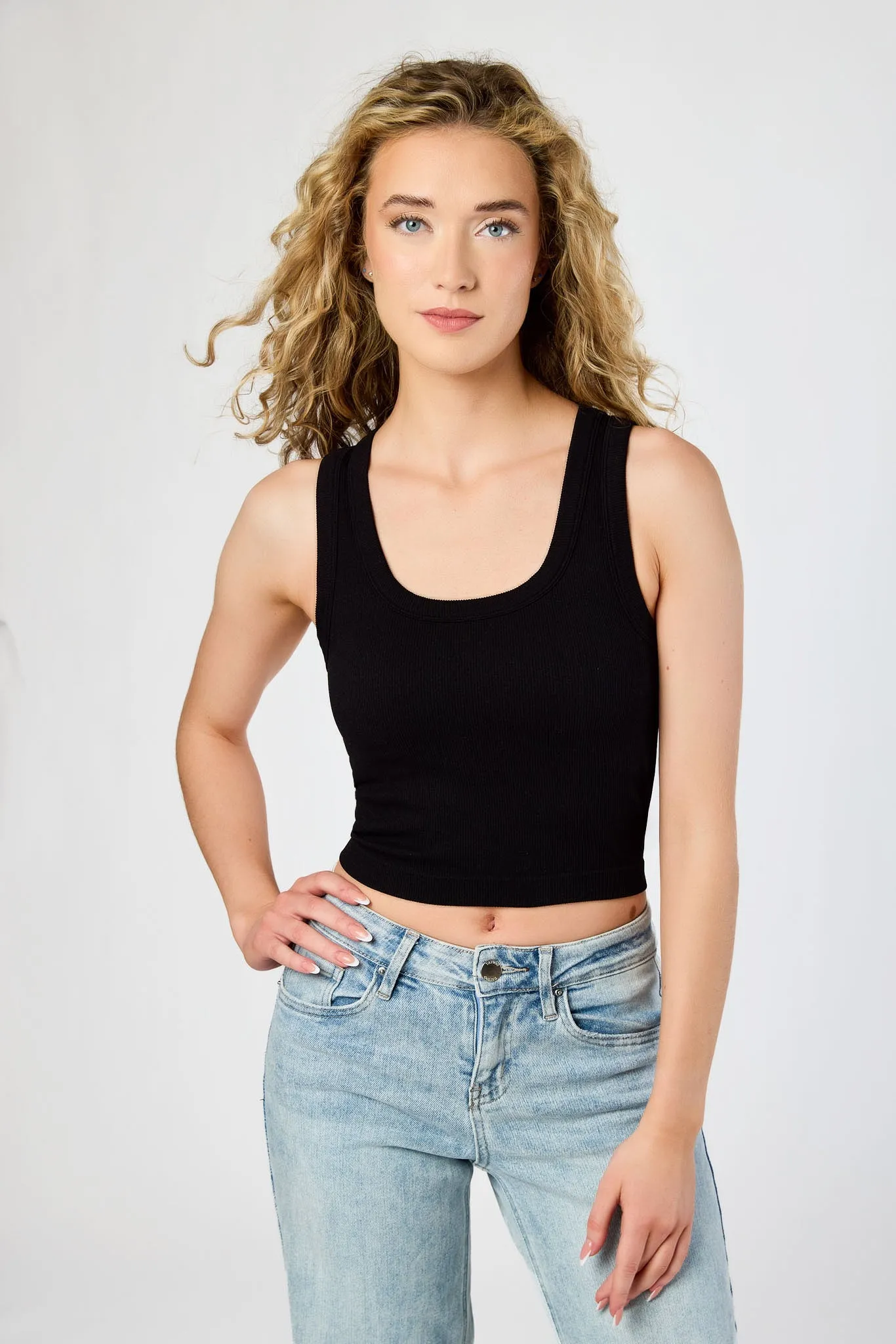 Wallflower Ashe Seamless Scoop-Neck Tank with Padded Cups sold by Eclipse