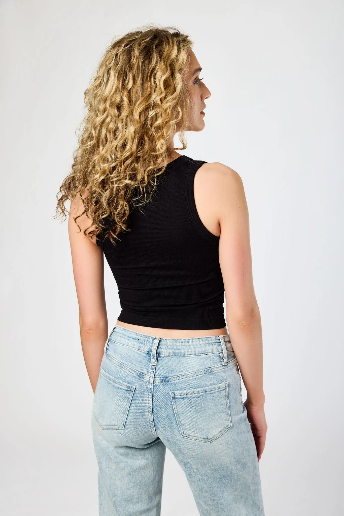 Wallflower Ashe Seamless Scoop-Neck Tank with Padded Cups sold by Eclipse product image thumbnail 2