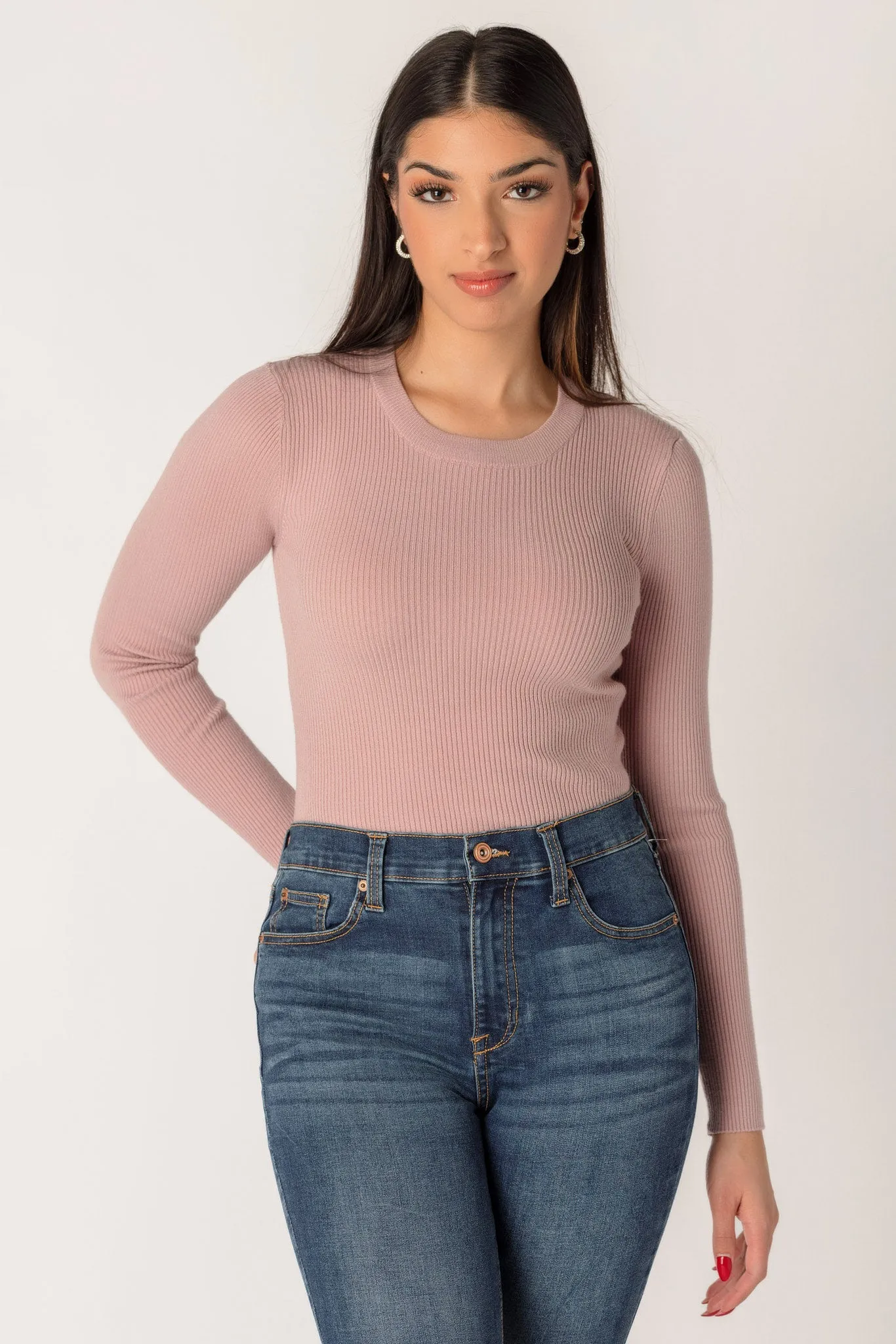 Ribbed Crewneck Long Sleeve sold by Eclipse product image thumbnail 3