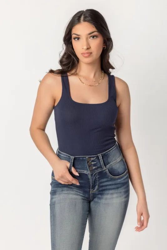 Ribbed Square Neck Tank sold by Eclipse