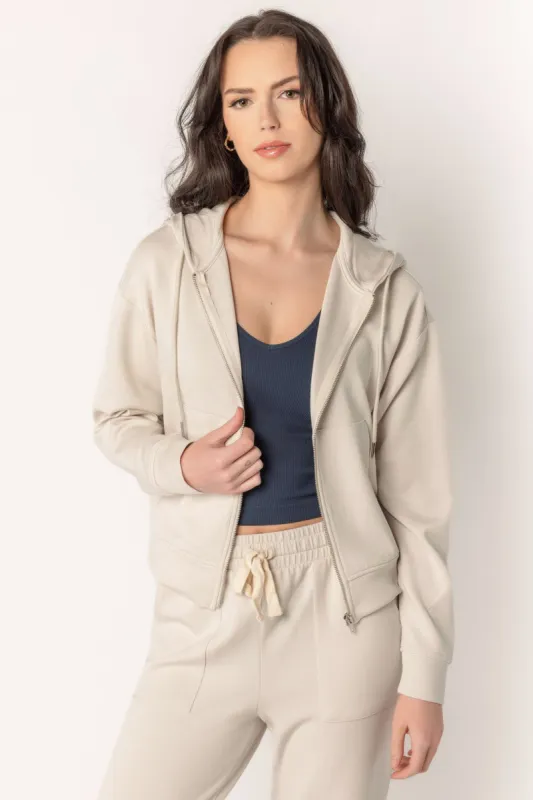 Modal Scuba Zip-Front Hoodie sold by Eclipse