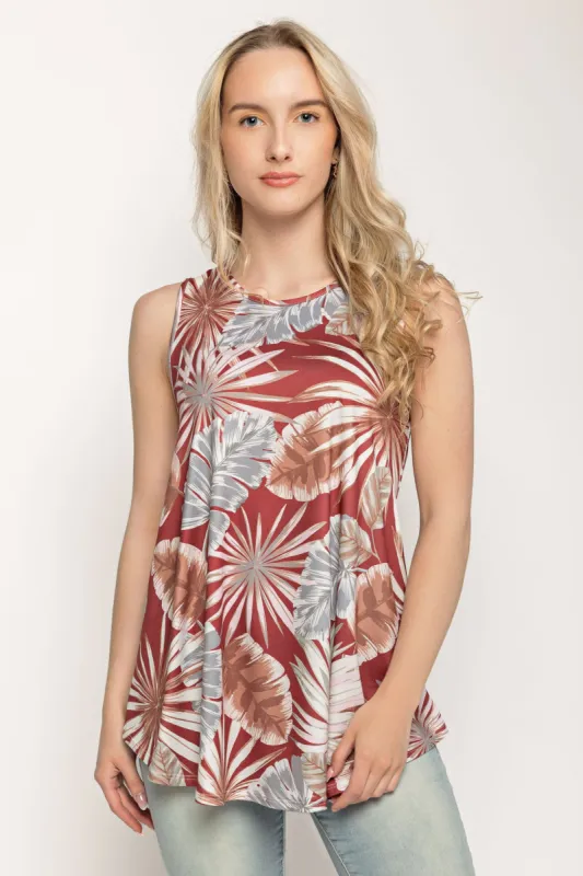Tropical Print Swing Tank Top sold by Eclipse