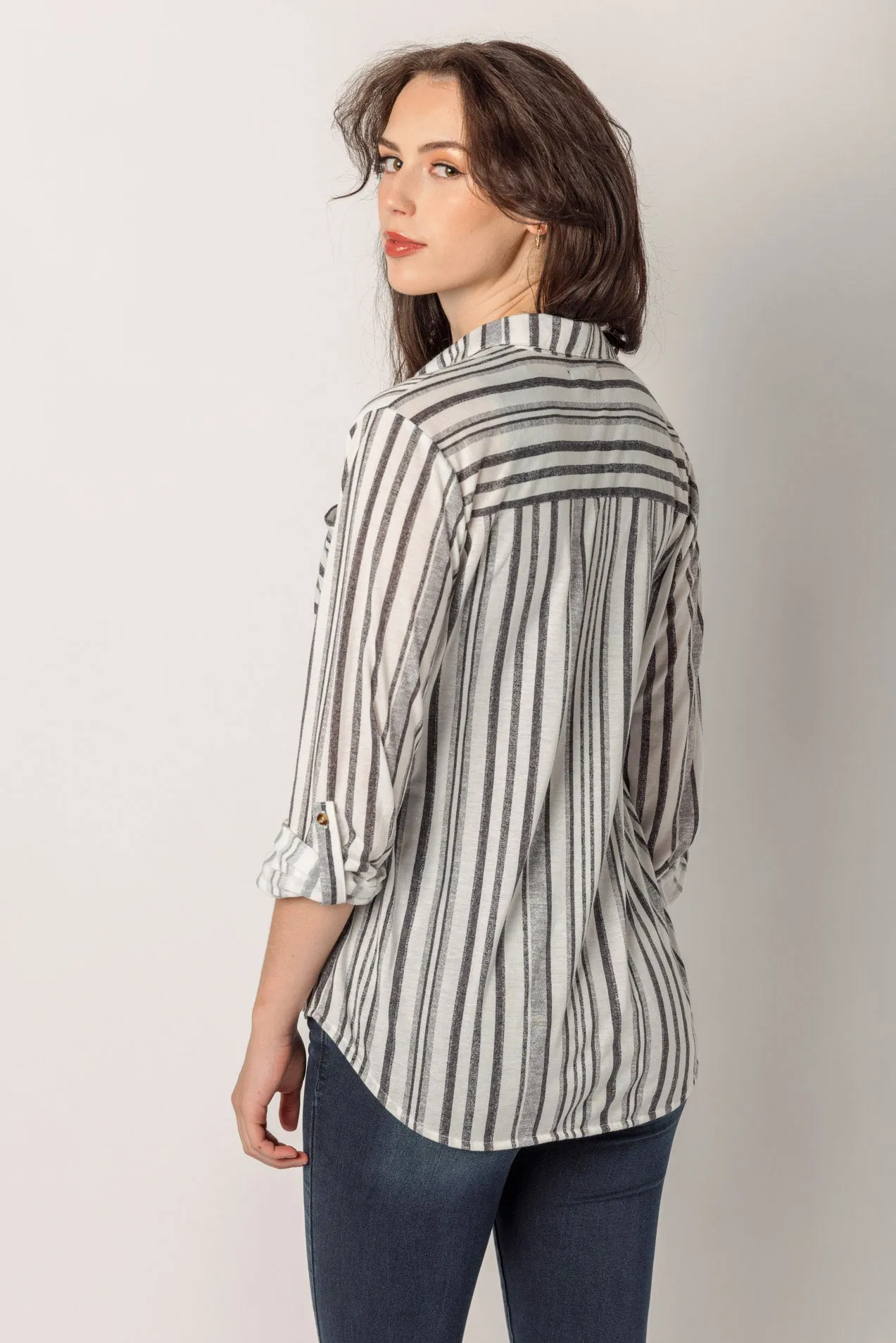 Charcoal Stripe Button-Up Shirt sold by Eclipse product image thumbnail 2