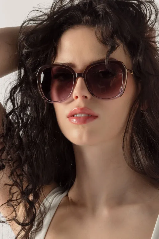 Large Plastic Sunglasses with Metal Trim sold by Eclipse
