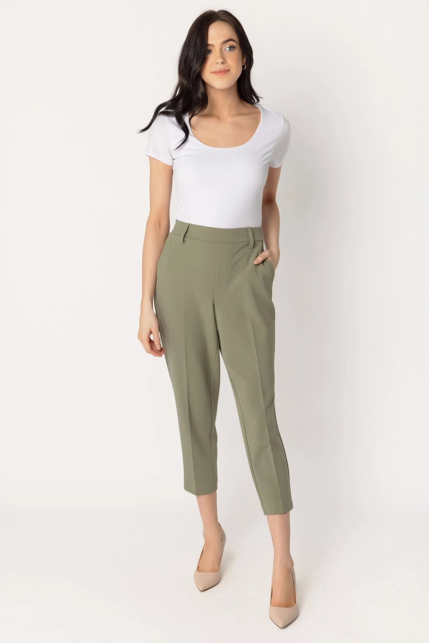 Knit Crepe Crop Trouser sold by Eclipse product image thumbnail 4