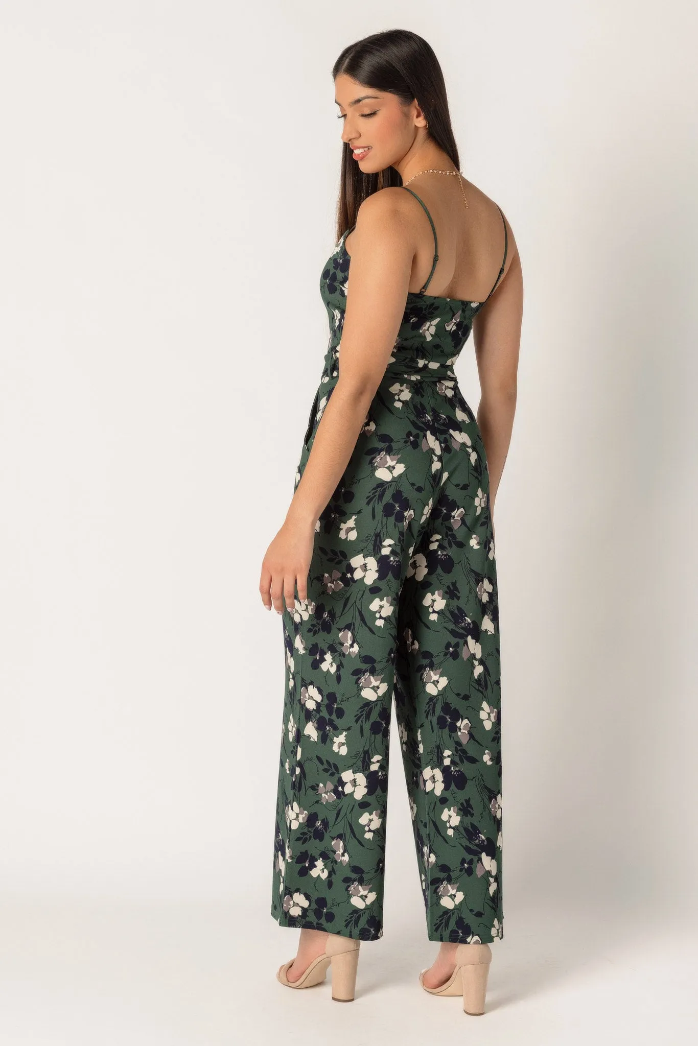 Floral Spaghetti Strap Jumpsuit with Tie-Belt sold by Eclipse product image thumbnail 2