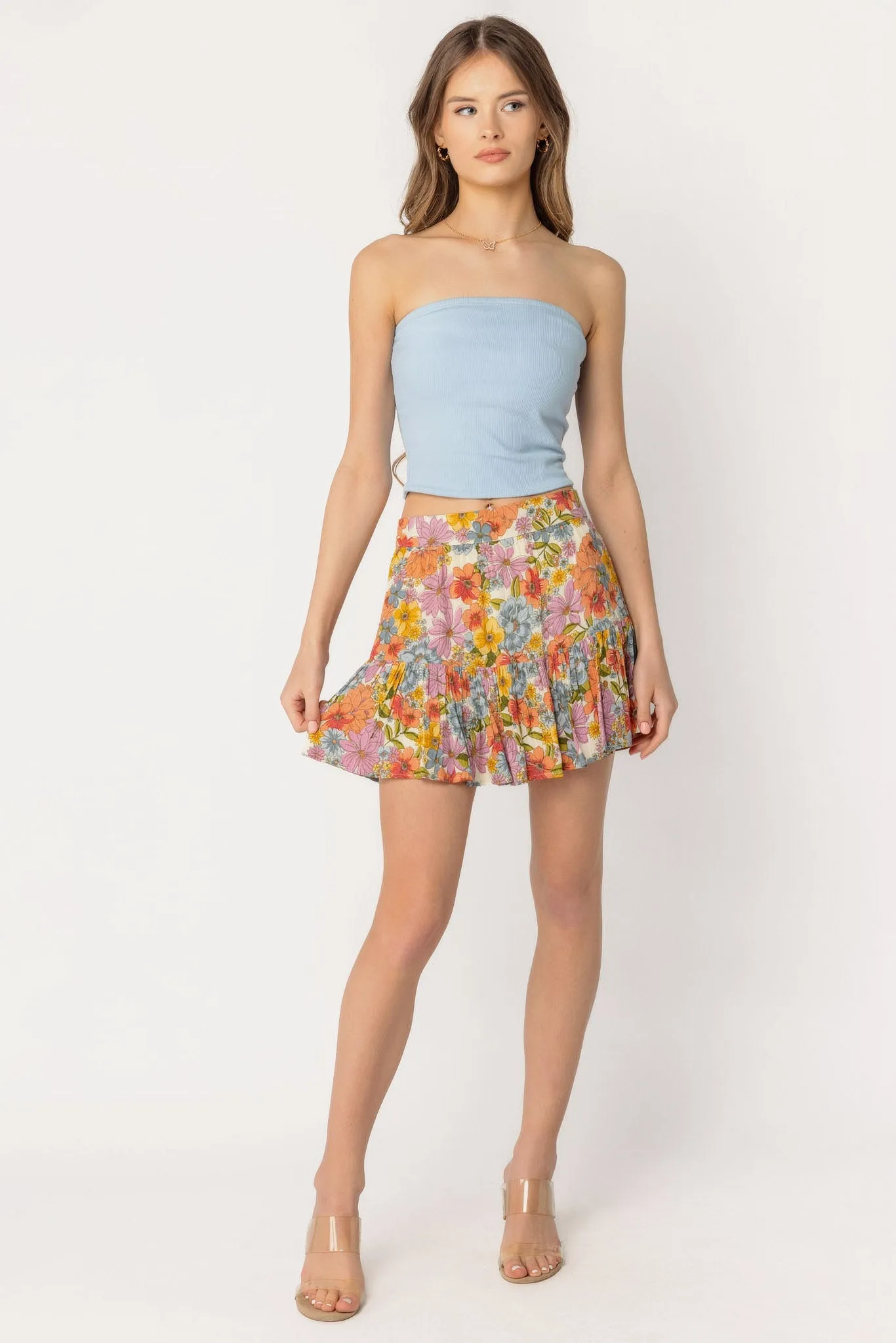 Small Floral Ruffle Skort sold by Eclipse