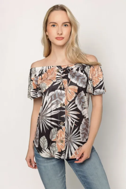 Tropical Off The Shoulder Top sold by Eclipse