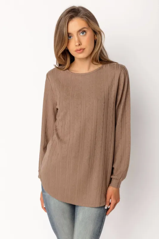 Balloon Sleeve Cable Knit Sweater sold by Eclipse