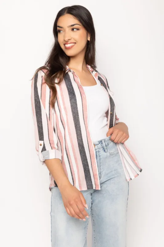 Striped Shirt with Roll-Up Sleeves sold by Eclipse