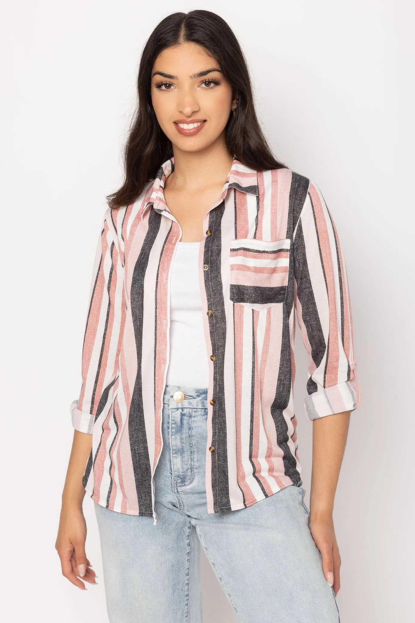 Striped Shirt with Roll-Up Sleeves sold by Eclipse product image thumbnail 3