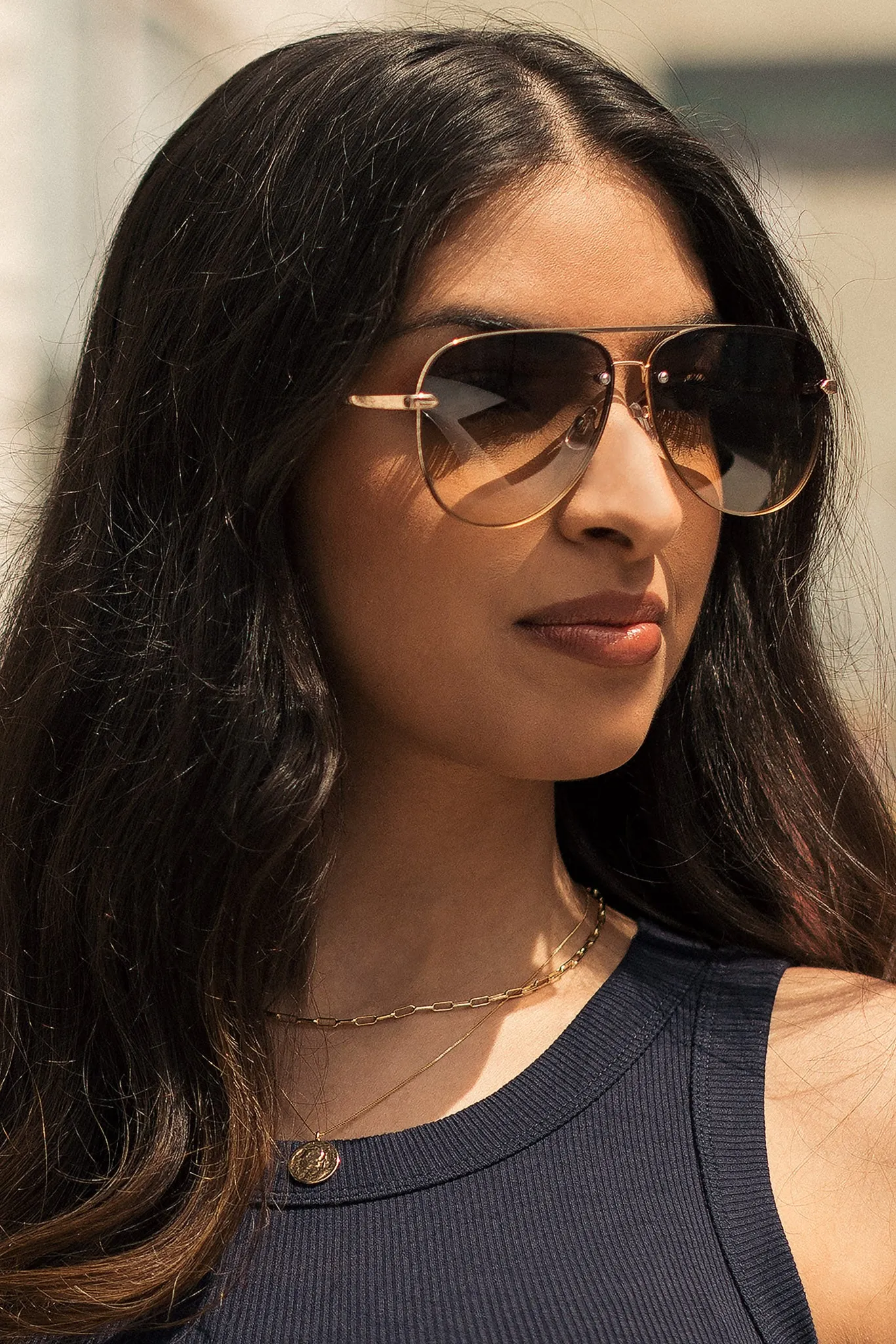 Rimless Aviator Sunglasses sold by Eclipse