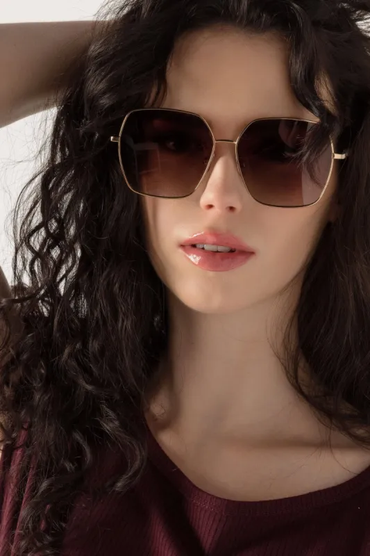 Square Metal-Rimmed Sunglasses sold by Eclipse