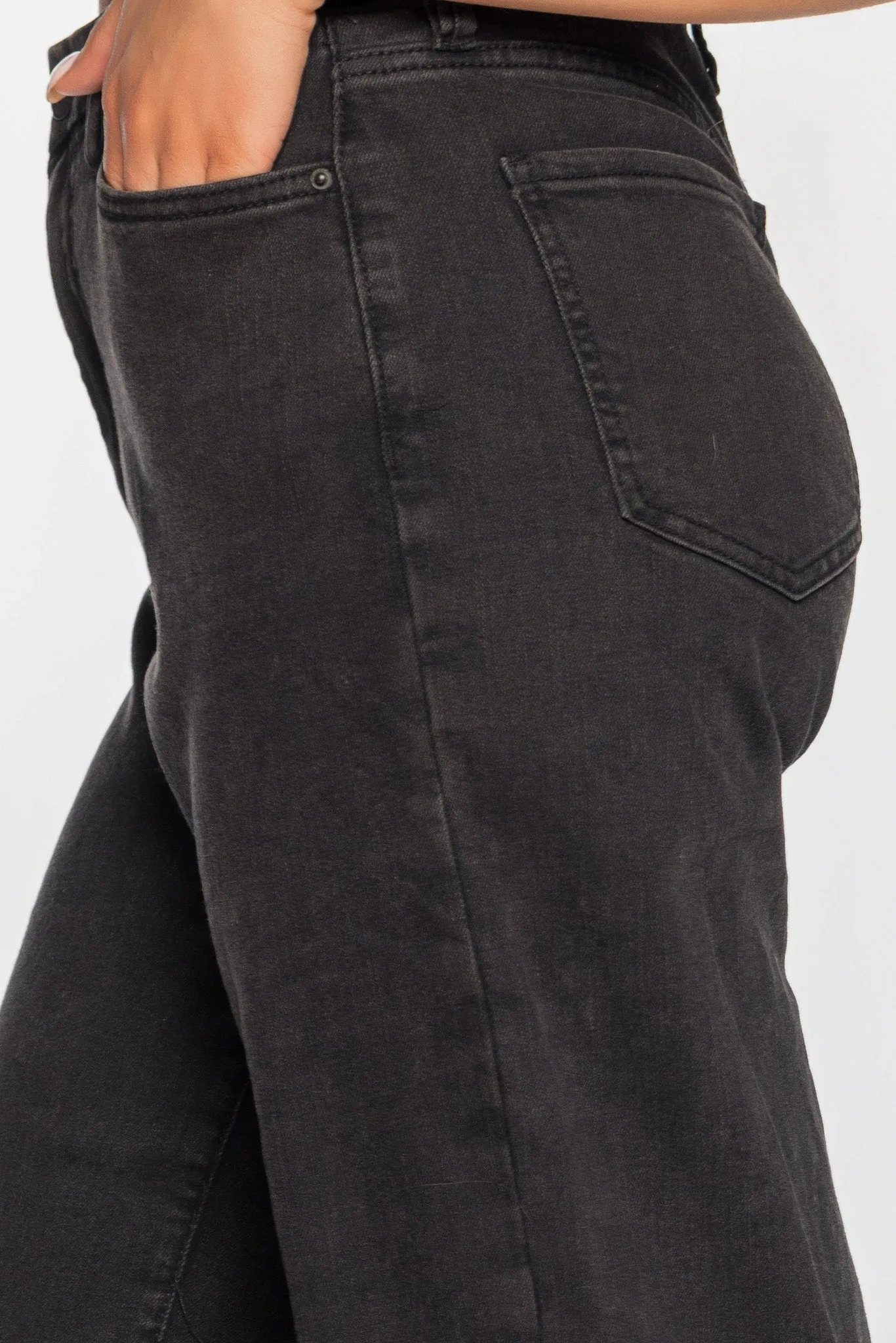 YMI Black Wide-Leg Jean sold by Eclipse product image thumbnail 4