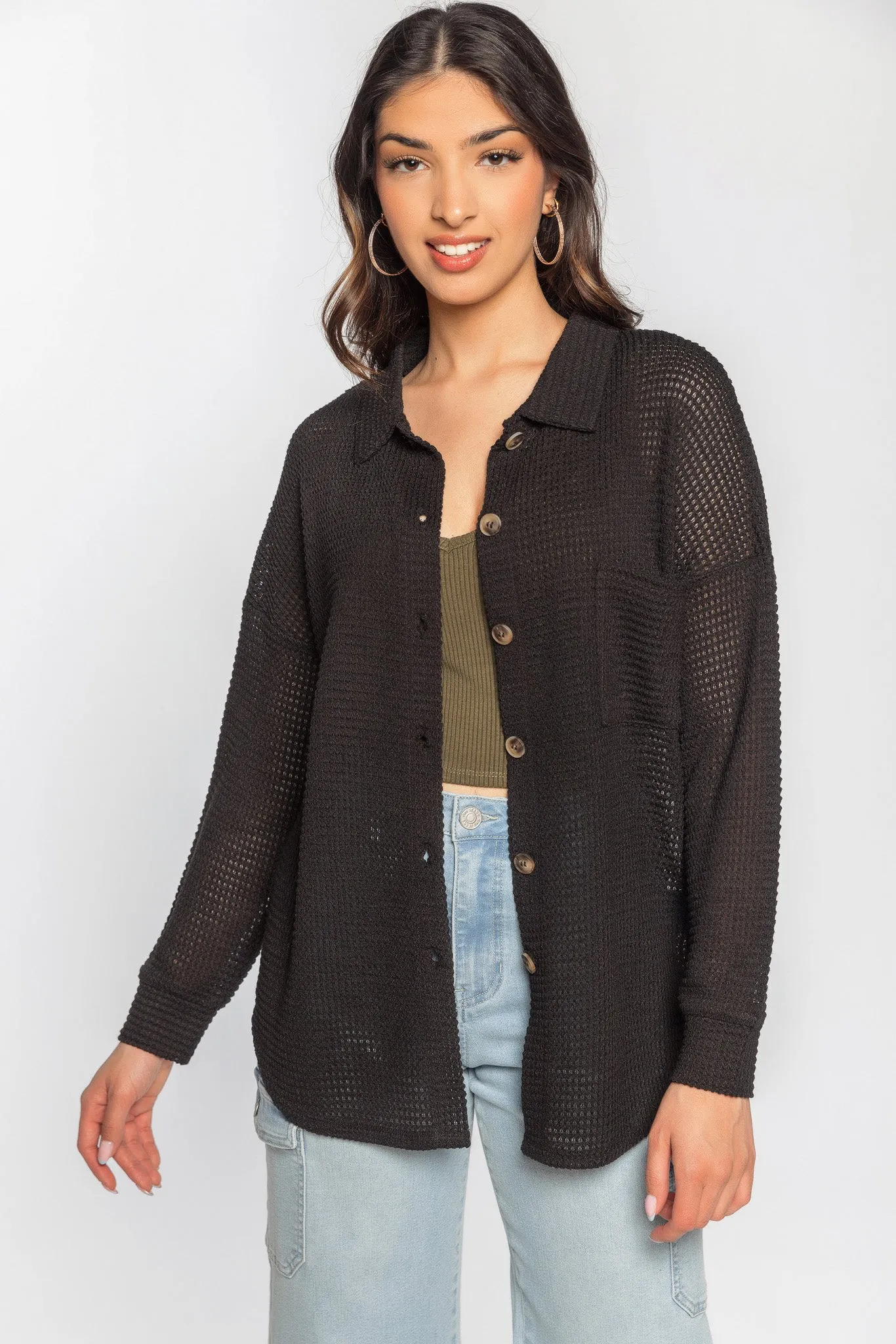 Waffle Long Sleeve Shirt sold by Eclipse product image thumbnail 5