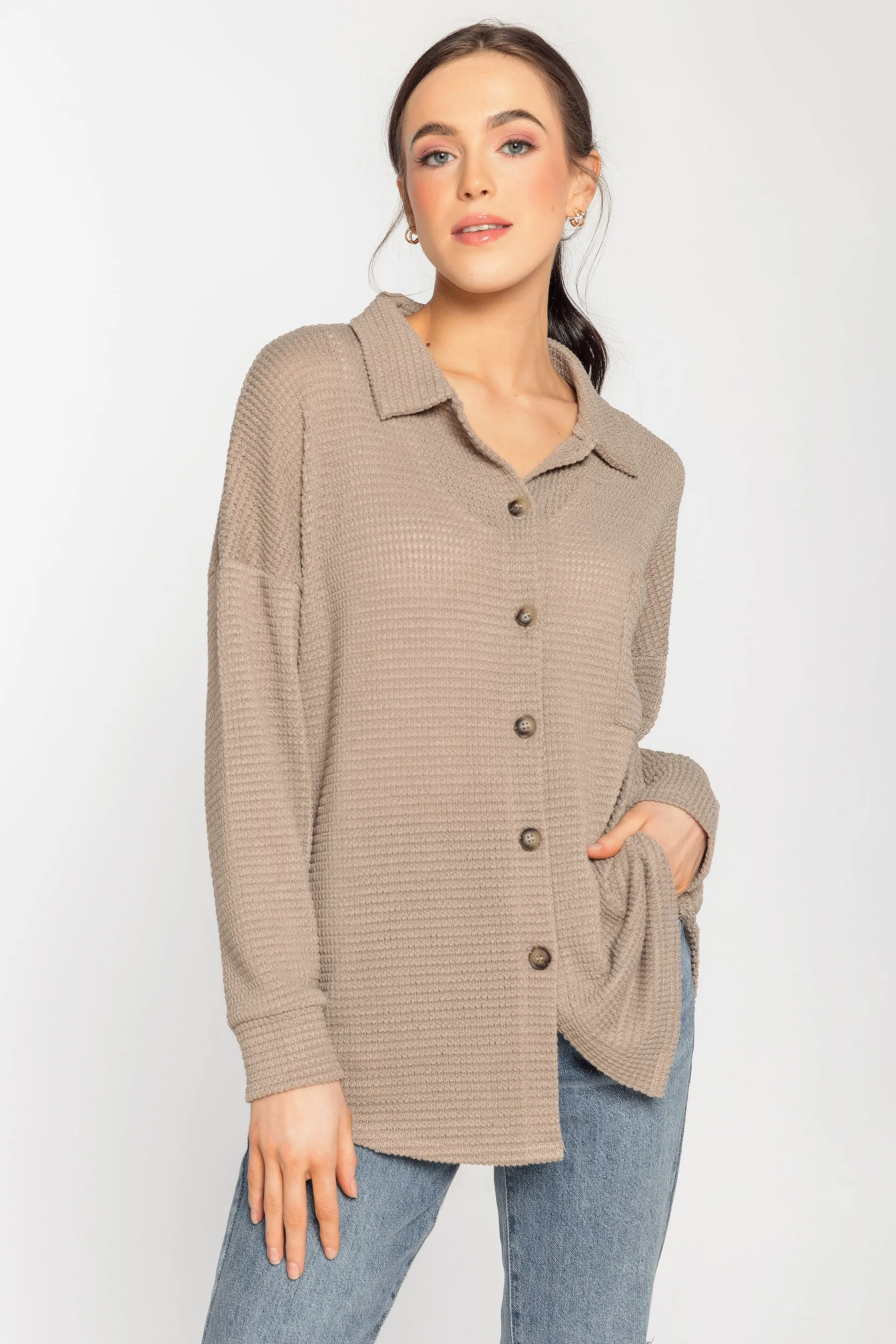 Waffle Long Sleeve Shirt sold by Eclipse product image thumbnail 2