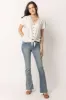Eyelet Short Sleeve Tie-Front Top sold by Eclipse