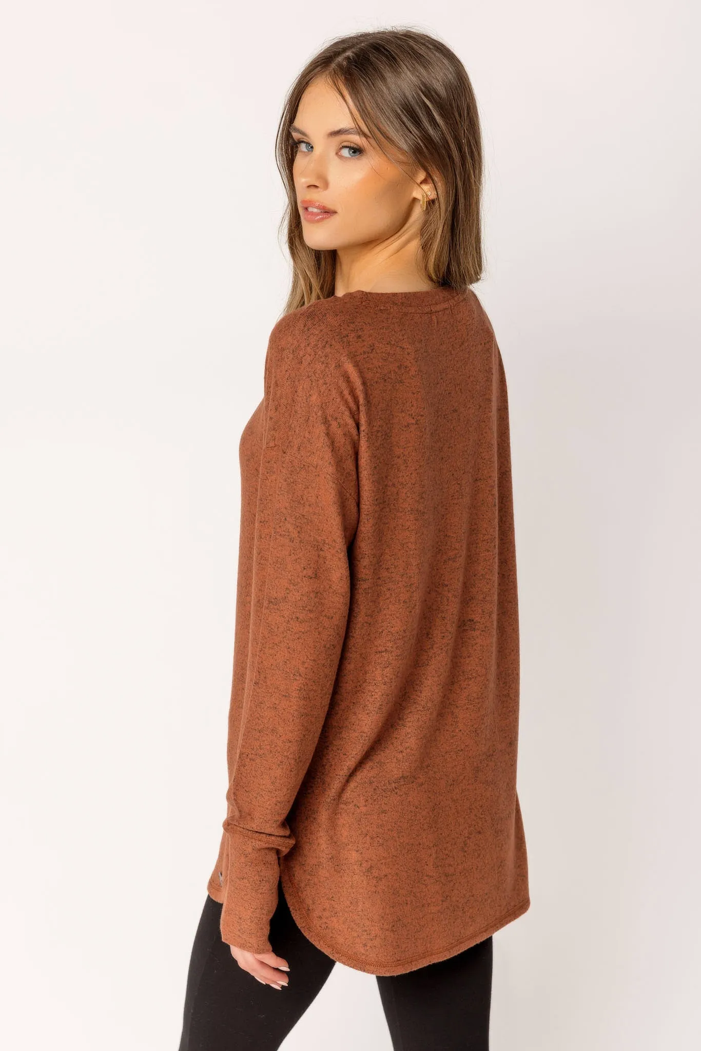 Long Sleeve Crew-Neck Supersoft Sweater with Thumbholes sold by Eclipse product image thumbnail 5