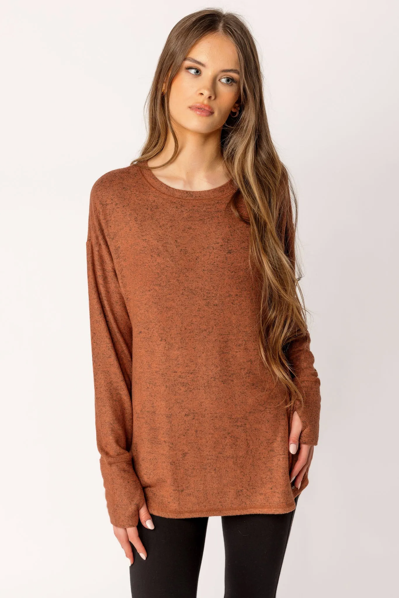 Long Sleeve Crew-Neck Supersoft Sweater with Thumbholes sold by Eclipse product image thumbnail 4
