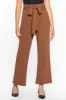 Scuba Crepe Pant with Tie-Belt - Short Inseam sold by Eclipse