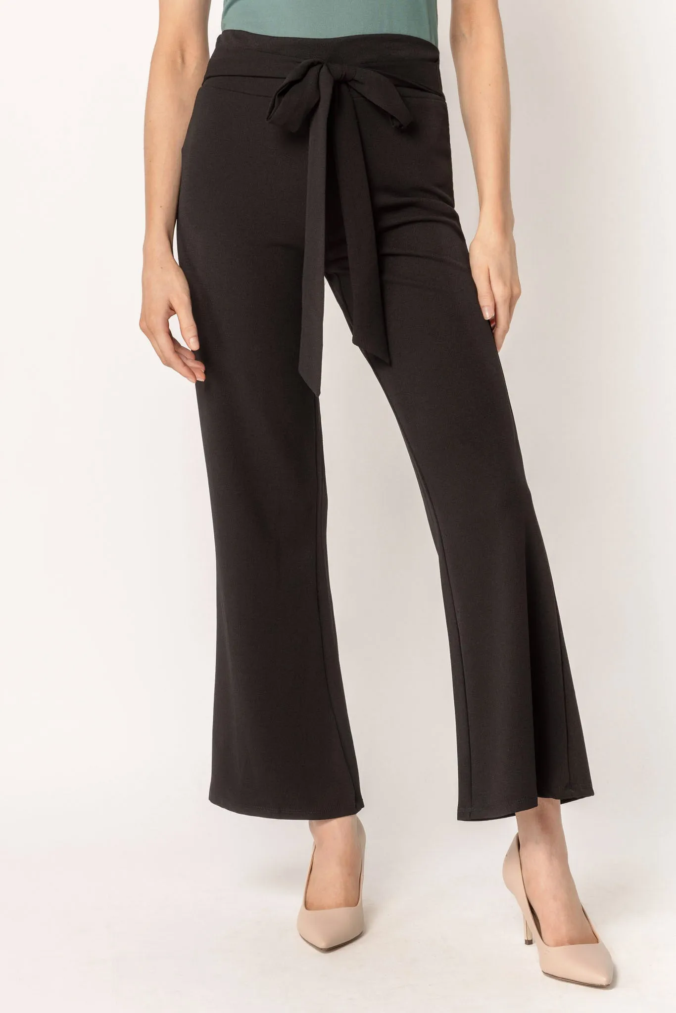 Scuba Crepe Pant with Tie-Belt - Short Inseam sold by Eclipse product image thumbnail 3