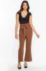Scuba Crepe Pant with Tie-Belt - Short Inseam sold by Eclipse
