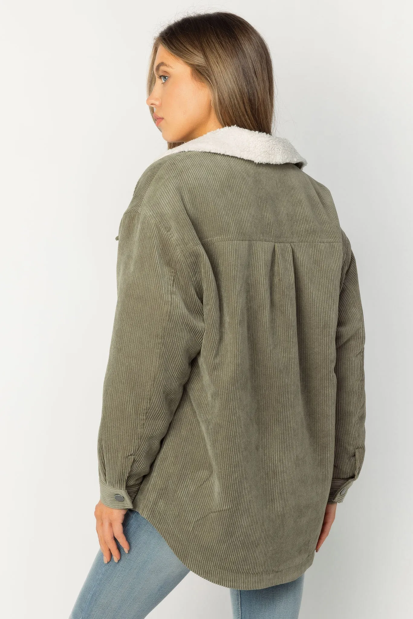 Corduroy Shacket with Sherpa Lining sold by Eclipse product image thumbnail 2