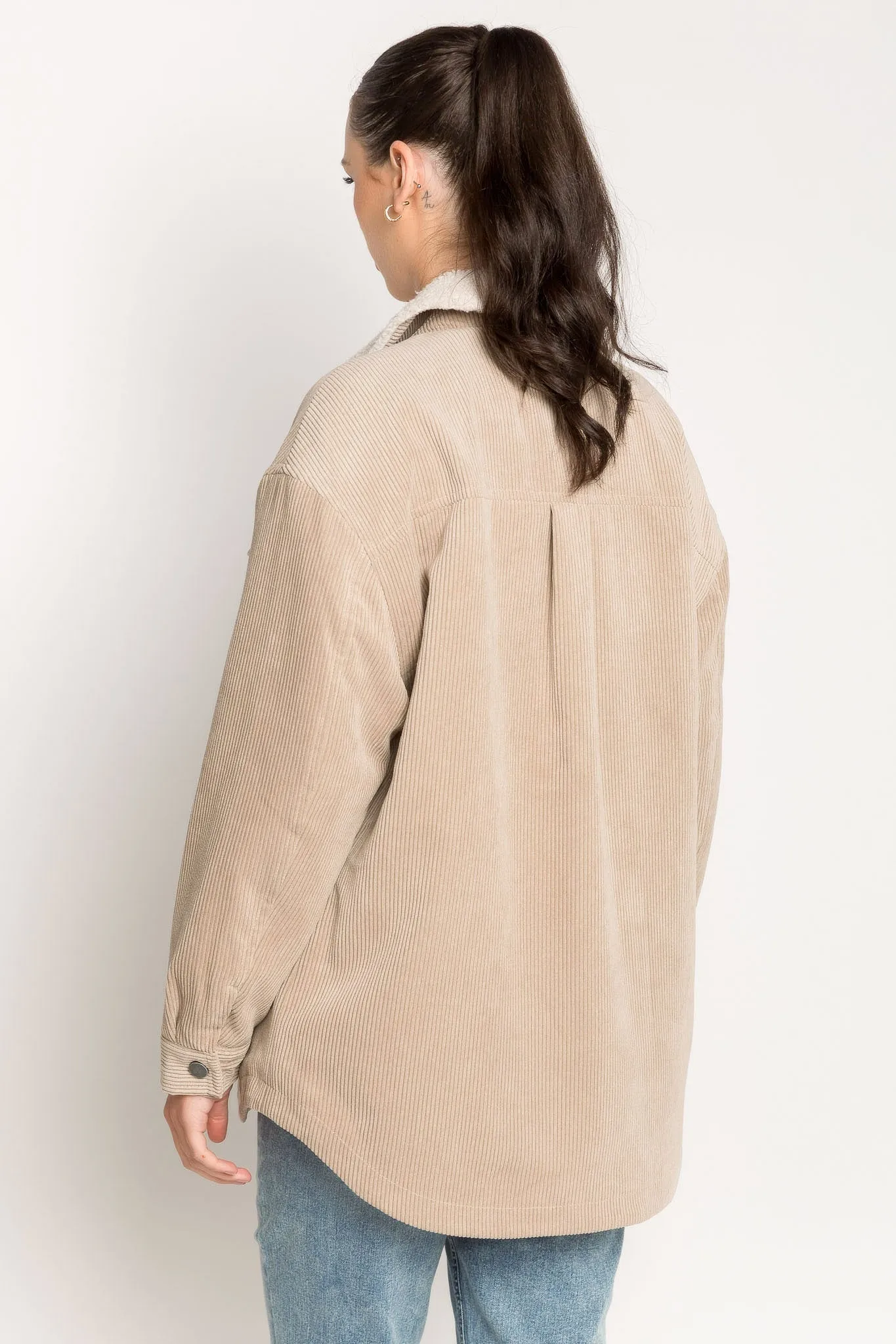 Corduroy Shacket with Sherpa Lining sold by Eclipse product image thumbnail 4