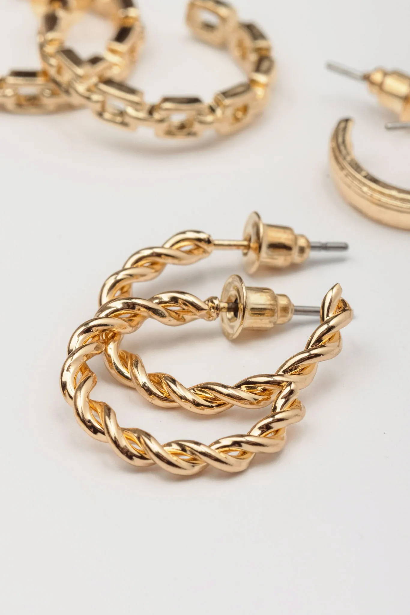 6 Set of Huggie Earrings sold by Eclipse product image thumbnail 4