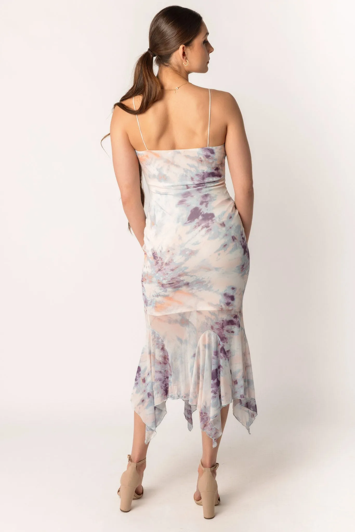 Tie-Dye Mesh Dress with Ruffle Hem sold by Eclipse product image thumbnail 2