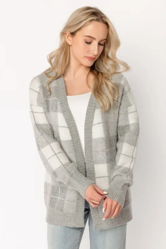 Plaid Open Front Cardigan sold by Eclipse