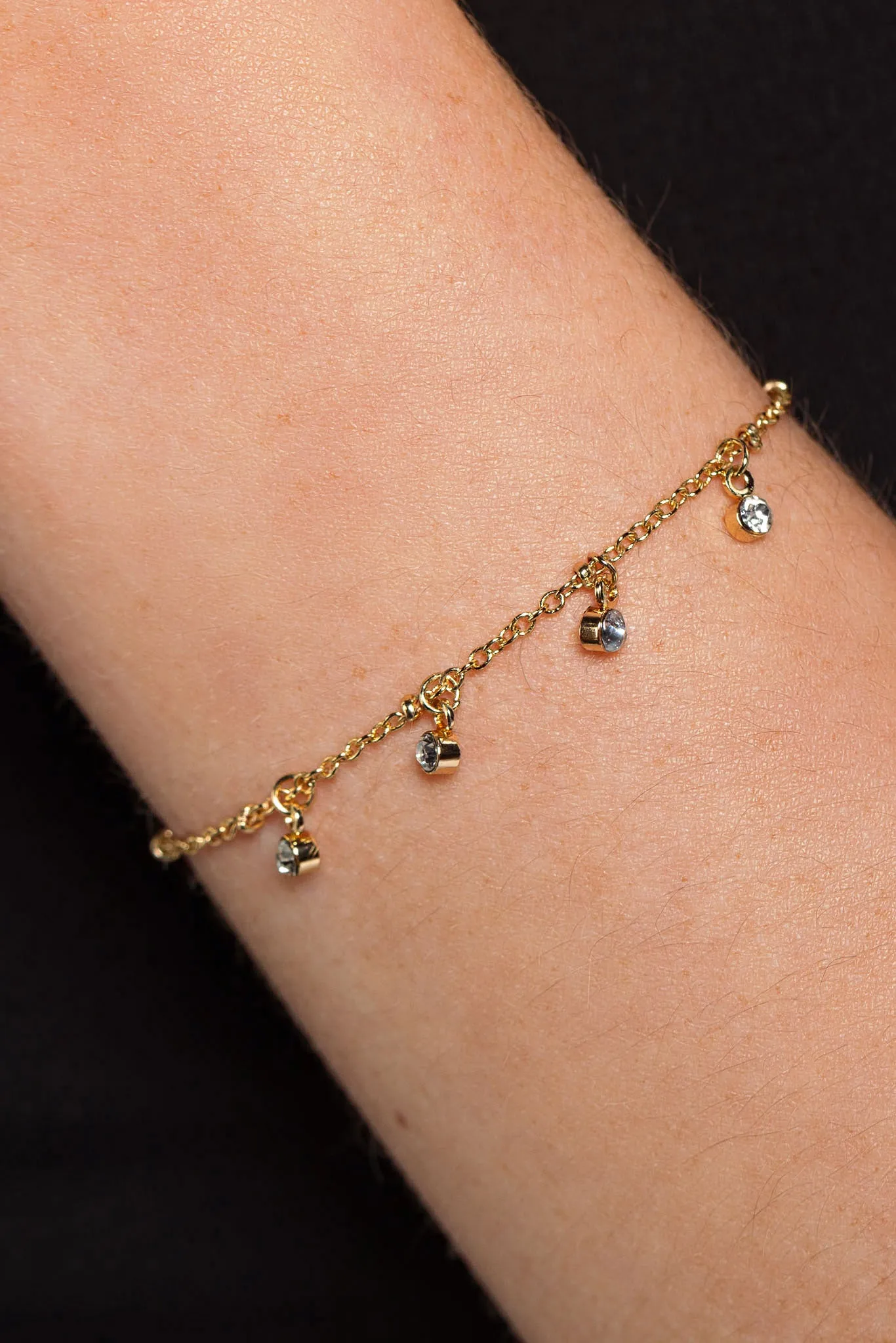 Dangling Rhinestone Charm Bracelet sold by Eclipse product image thumbnail 2