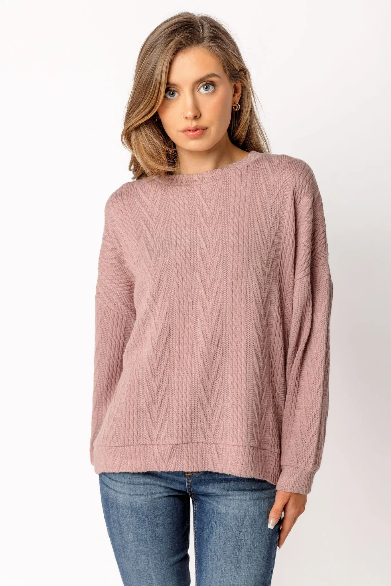 Cable Knit Balloon Sleeve Sweater sold by Eclipse product image thumbnail 4