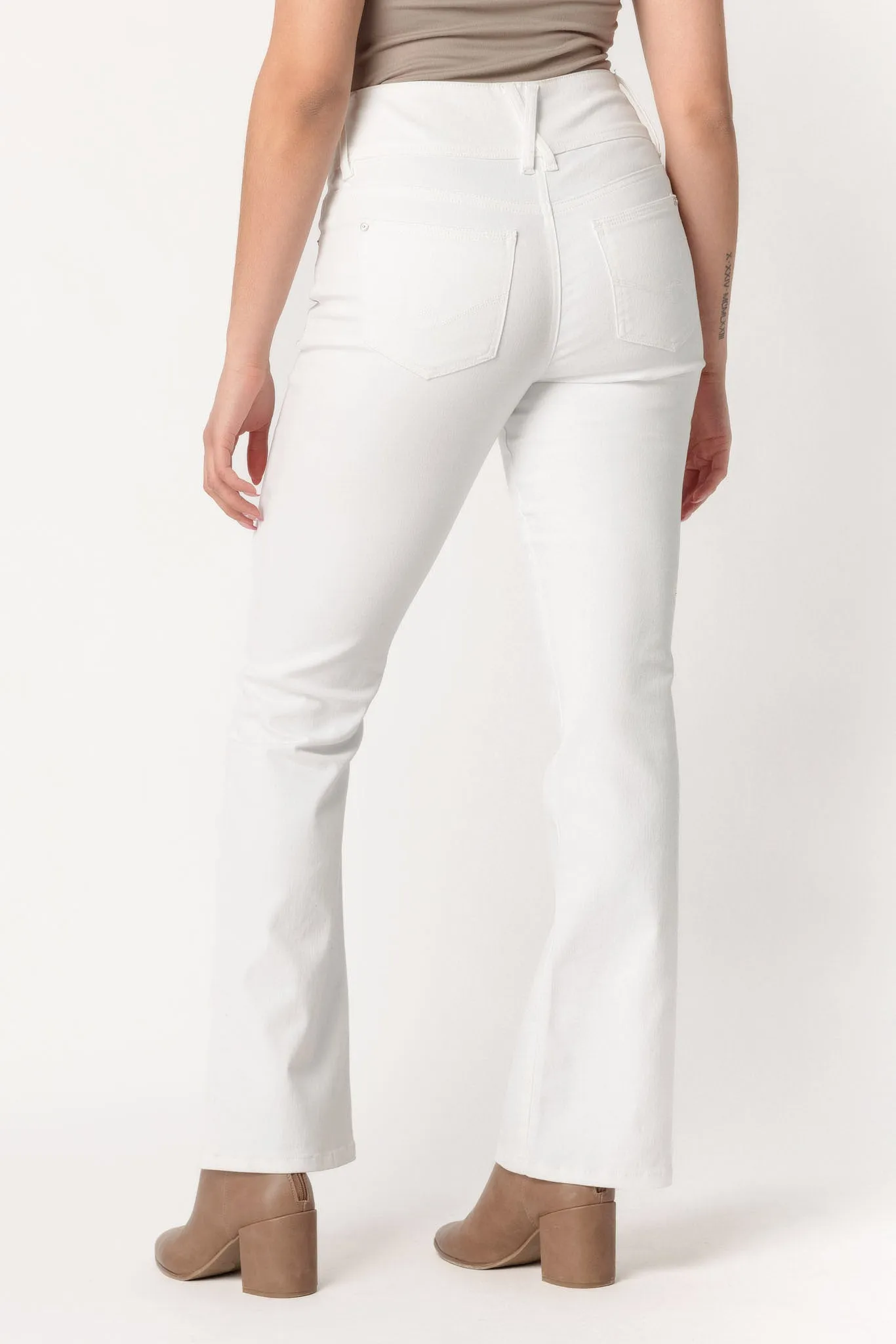 Wallflower White Insta-Soft Sassy High Rise Bootcut Jean sold by Eclipse product image thumbnail 3
