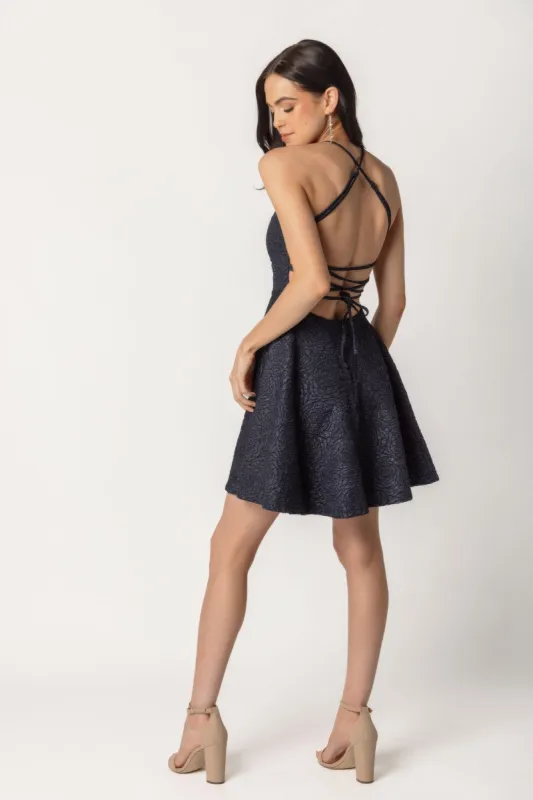 Floral Lace-Up Back Skater Dress sold by Eclipse