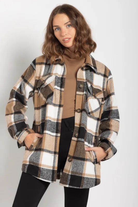 Hadley Plaid Shacket sold by Eclipse