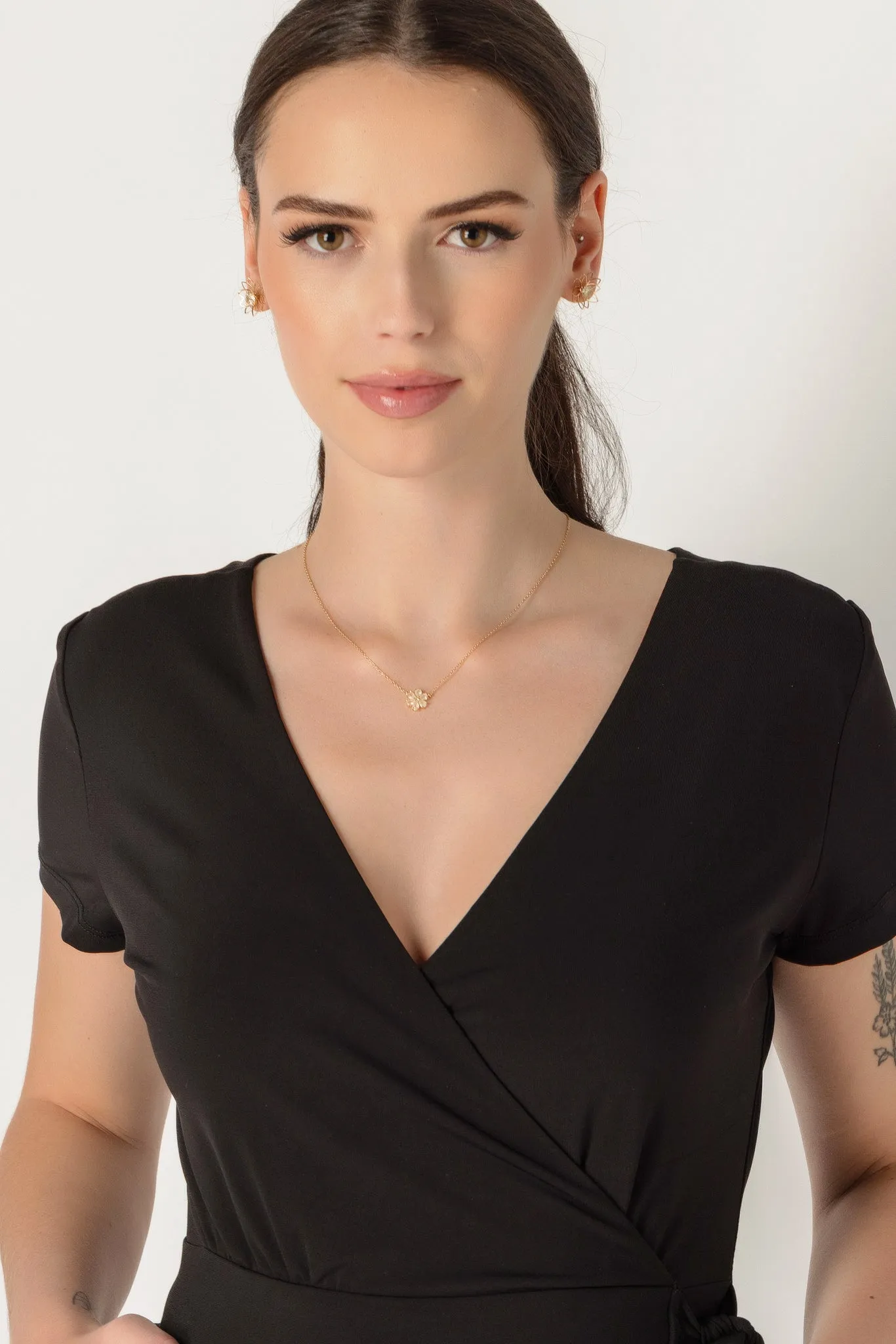 Cap Sleeve Crossover Jumpsuit sold by Eclipse product image thumbnail 3