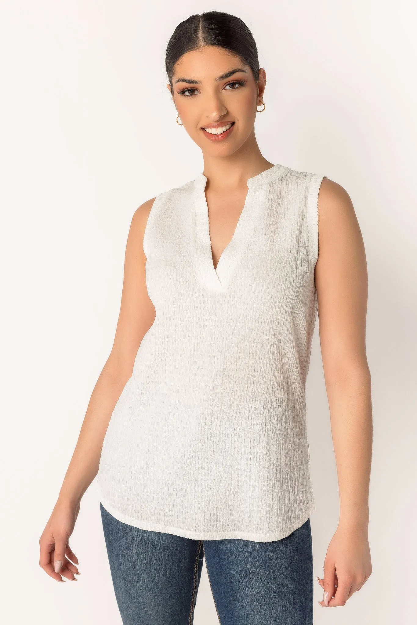 Textured Knit Sleeveless Blouse sold by Eclipse product image thumbnail 3