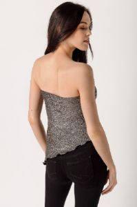 Lurex Glitter Asymmetrical Tube Top sold by Eclipse