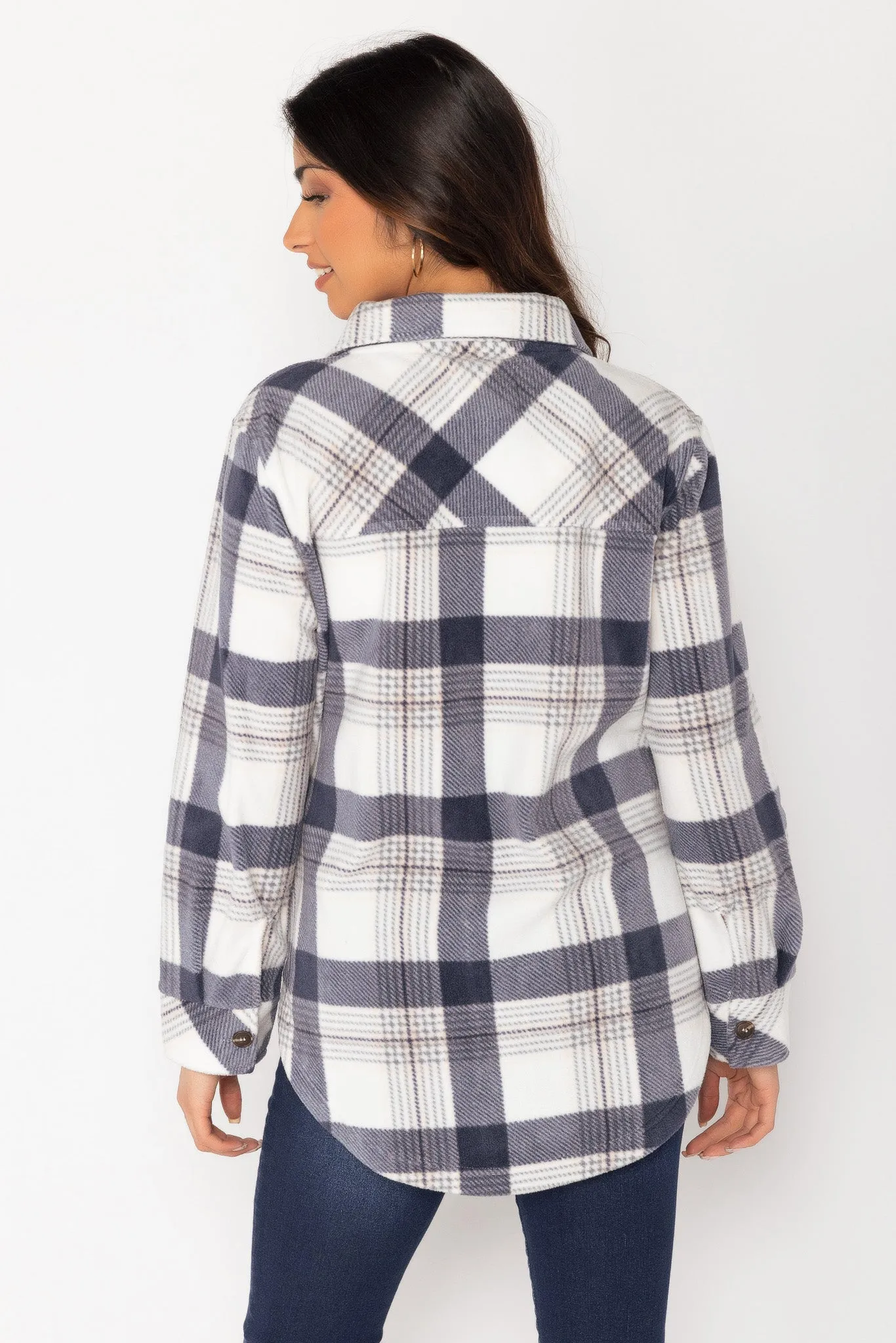 Tori Plaid Polar Fleece Shacket sold by Eclipse product image thumbnail 2