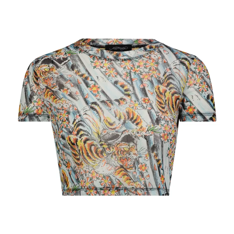 Tiger Print Mesh Shirt sold by Ed Hardy