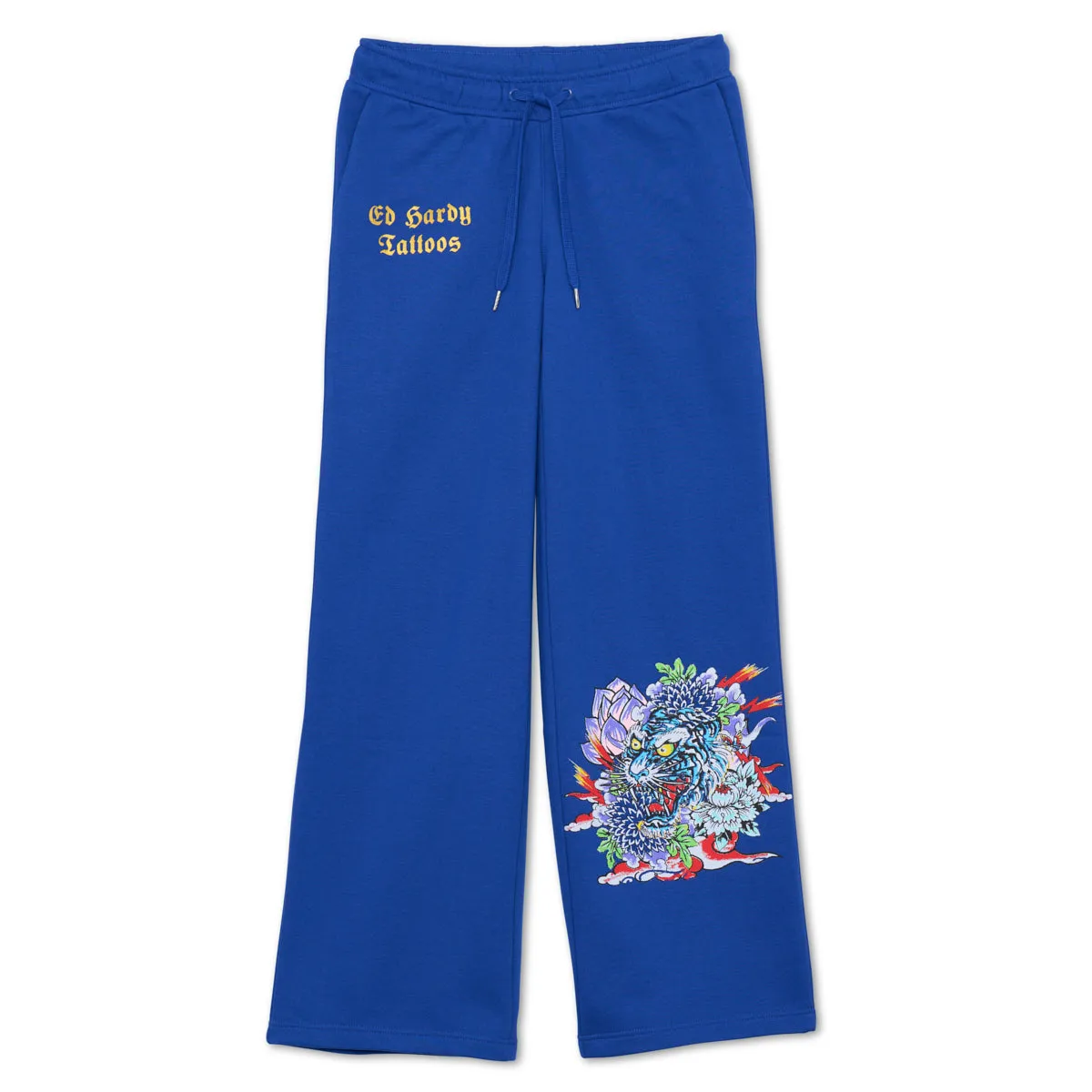 Tiger Lotus Flare Sweatpants sold by Ed Hardy