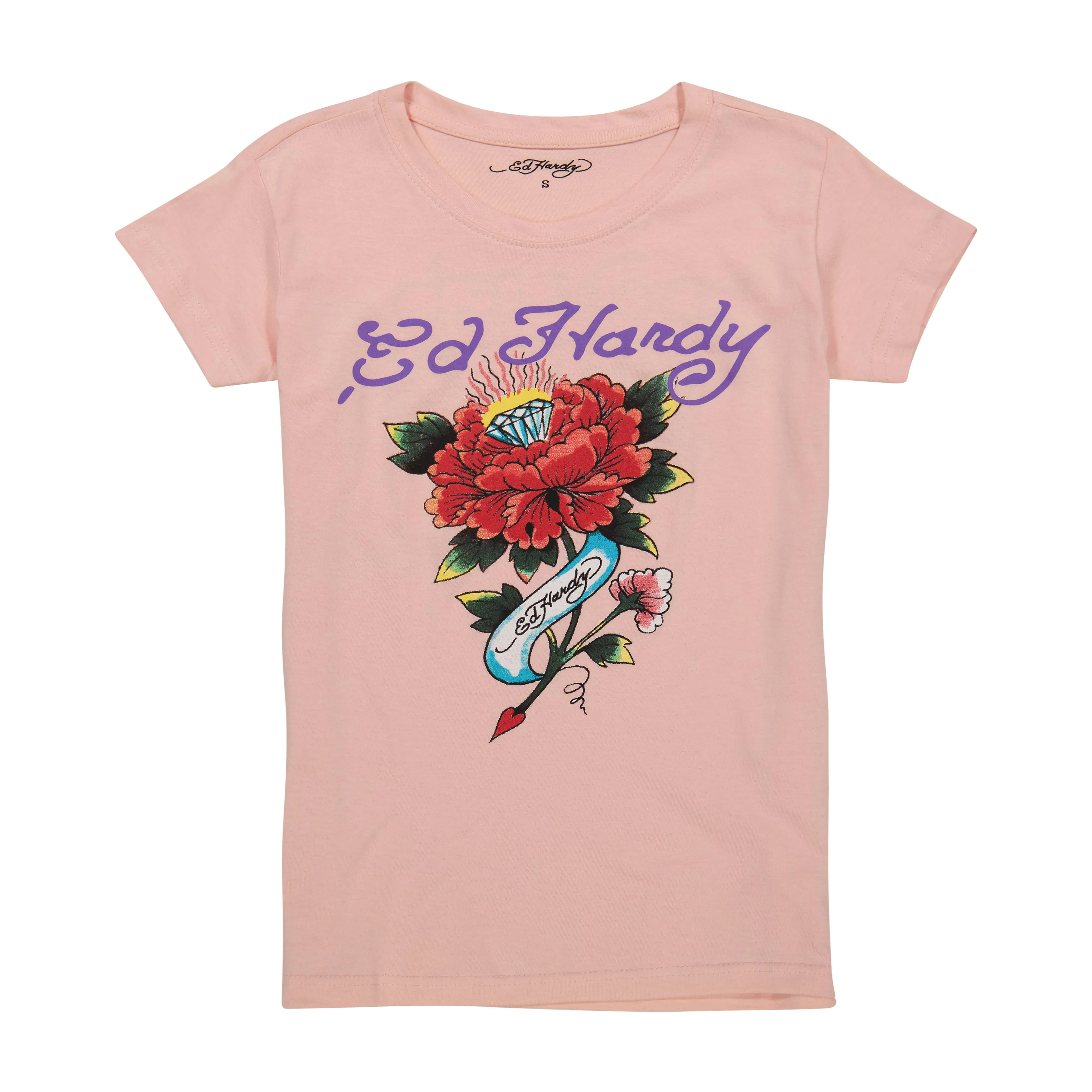 Diamond Flower Fitted Tee sold by Ed Hardy
