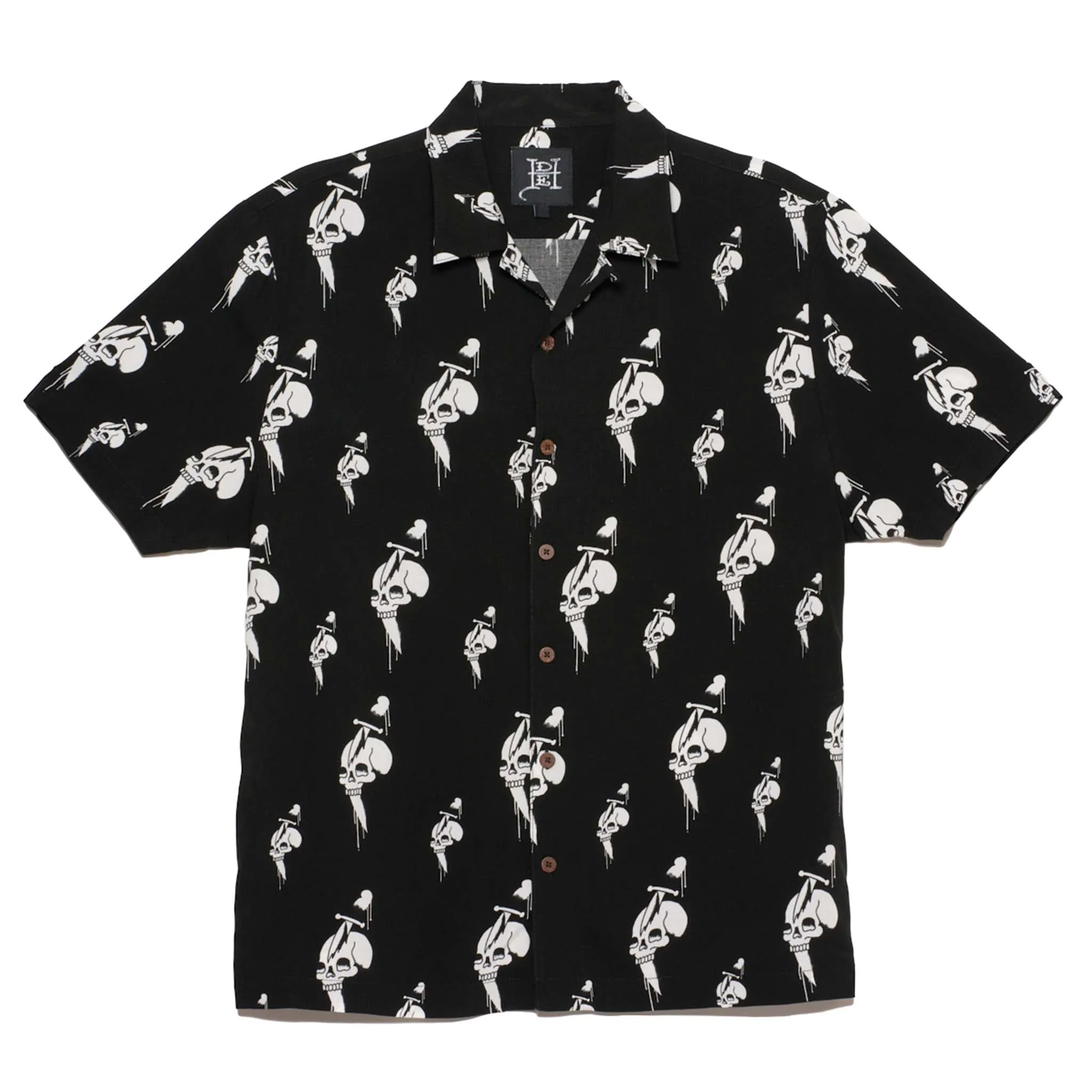 Dripping Skulls Camp Shirt sold by Ed Hardy