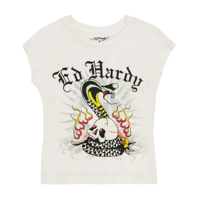 Cobra Burnout Cap Sleeve Tee sold by Ed Hardy