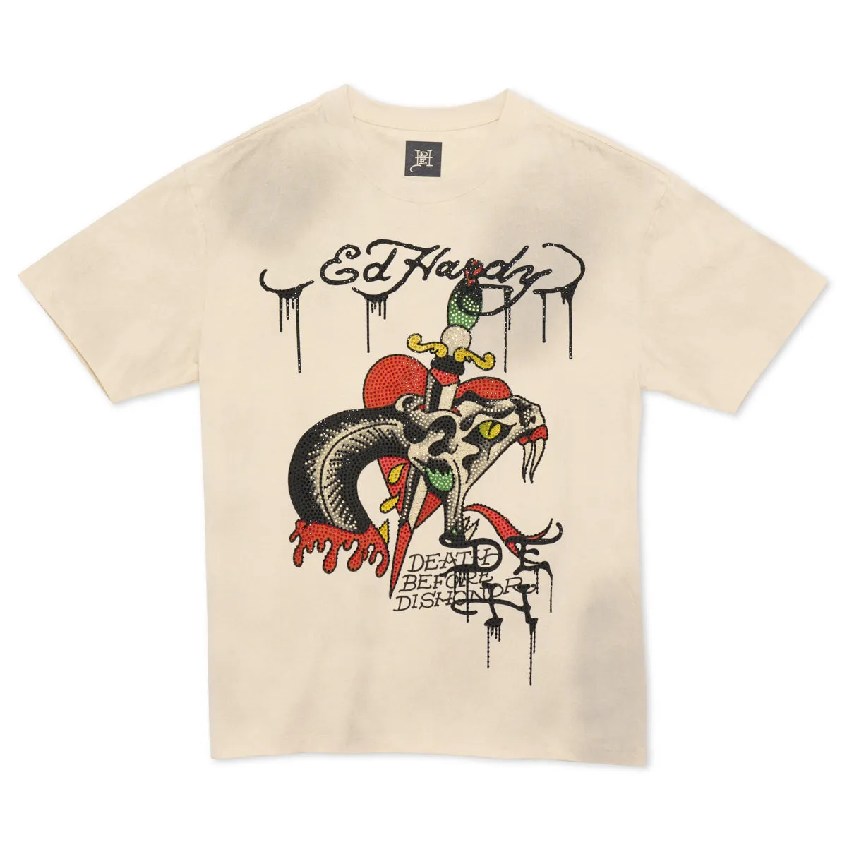 Limited Edition Rhinestone Dagger Snake Tee sold by Ed Hardy
