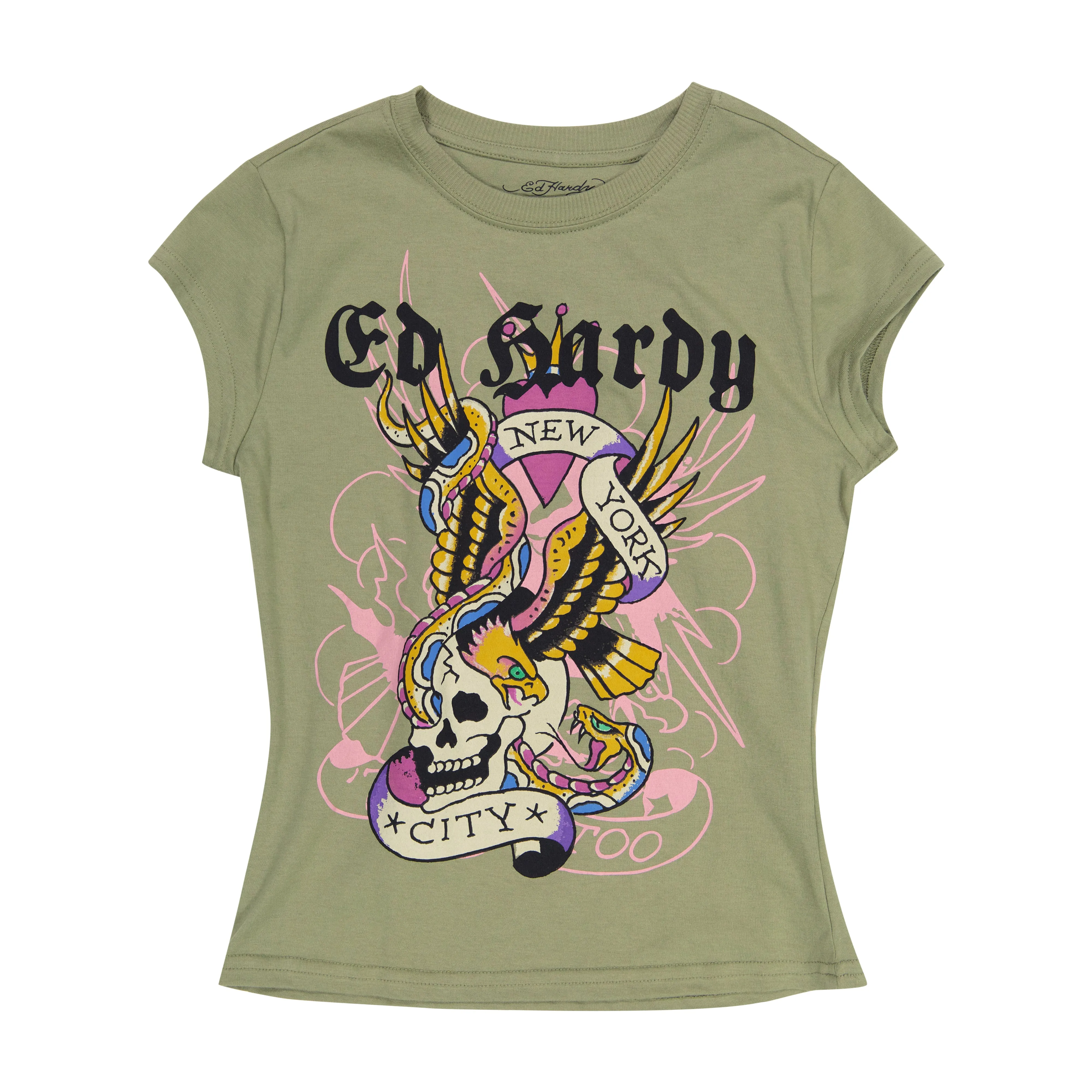 NYC Skull Cap Sleeve Tee sold by Ed Hardy