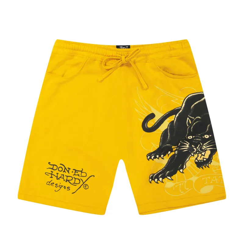 Crouching Panther Fleece Short sold by Ed Hardy
