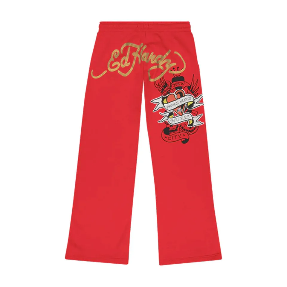 Broken Hearts Cherry Flared Sweatpant sold by Ed Hardy product image thumbnail 2