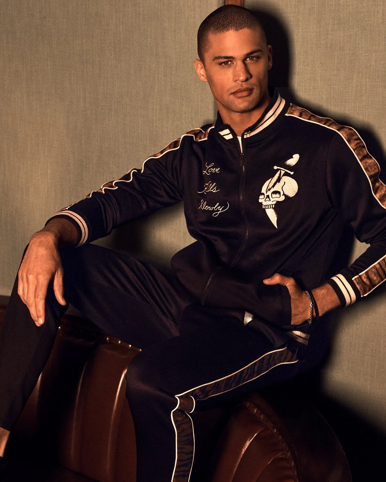 Slim Fit Embellished Track Pant sold by Ed Hardy product image thumbnail 3